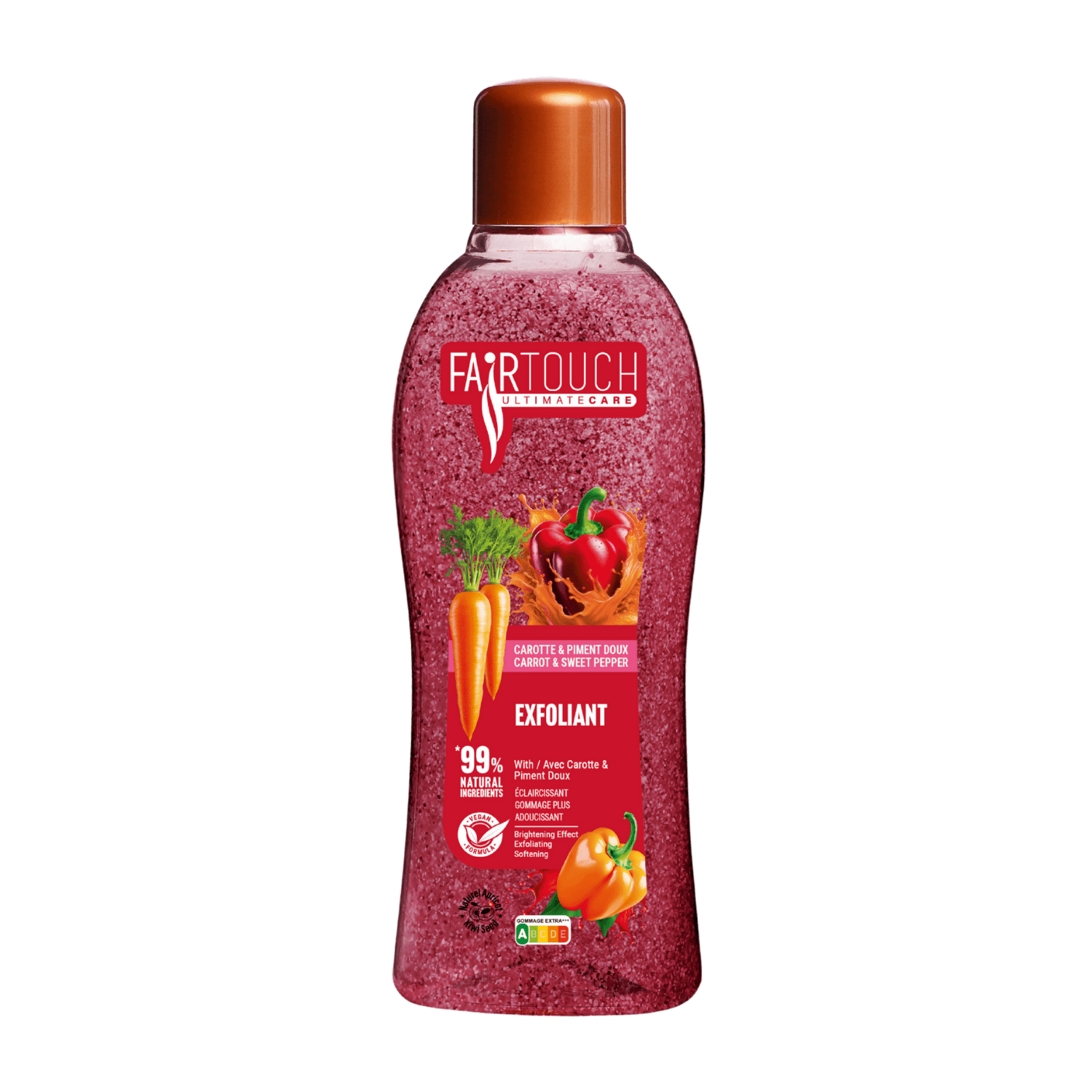 FairTouch Exfoliant Shower gel Carrot & Piment Doux 1L