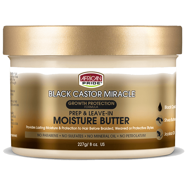 African Pride Black Castor Prep & Leave-In Moisture Butter 8oz