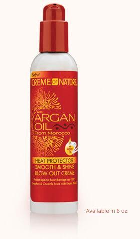 Creme of Nature Argan Oil Heat Protector Smooth & Shine Blow Out Creme 8oz