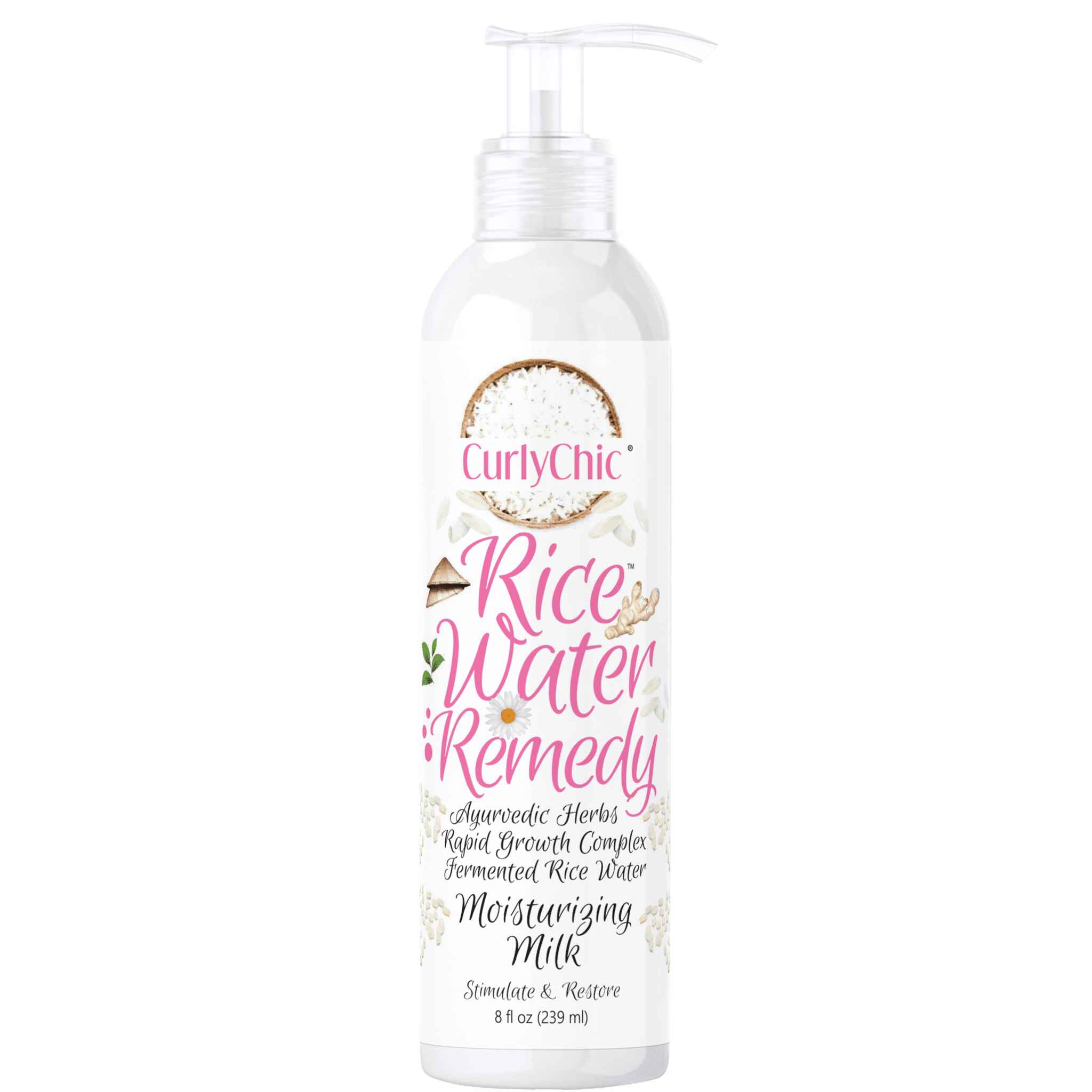 CurlyChic Rice water Moisturizing Hair Milk 8 oz