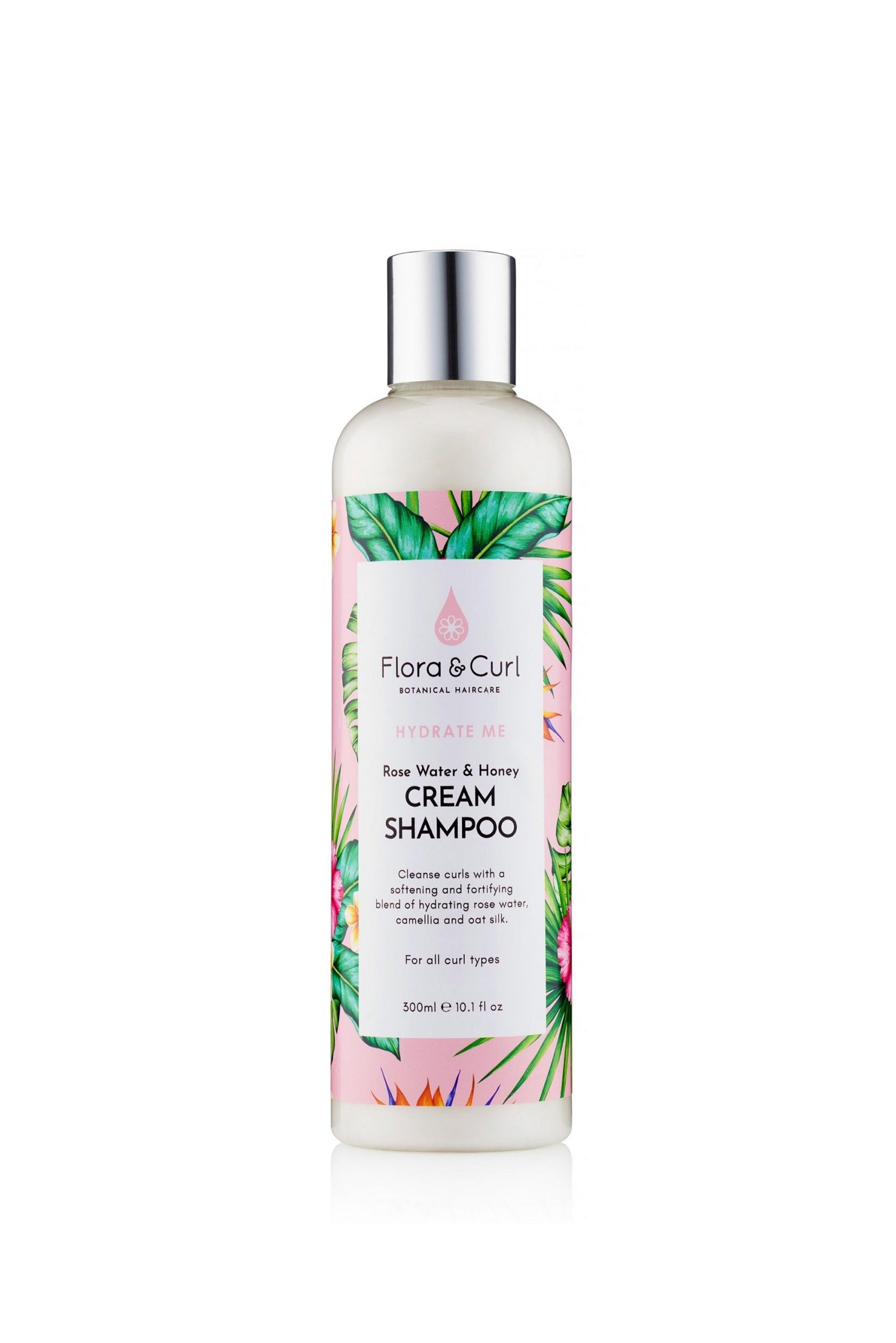 Flora & Curl Rose Water & Honey Cream Shampoo 300ml