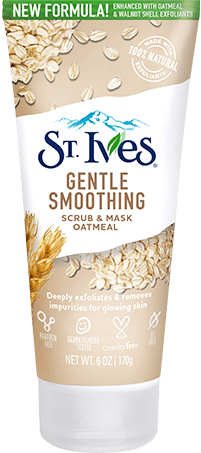 ST. Ives Gentle Smoothing Oatmeal Face Scrub & Mask 6oz