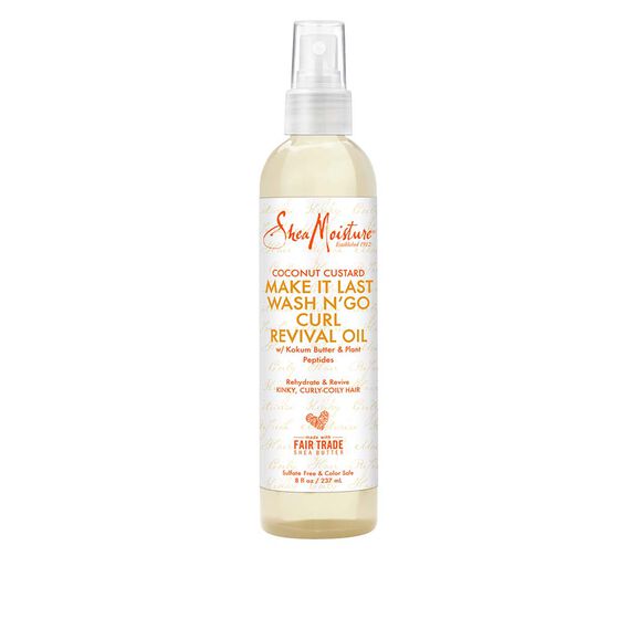 Shea Moisture Coconut Custard Make It Las Wash N' Go Curl Revival Oil 8oz