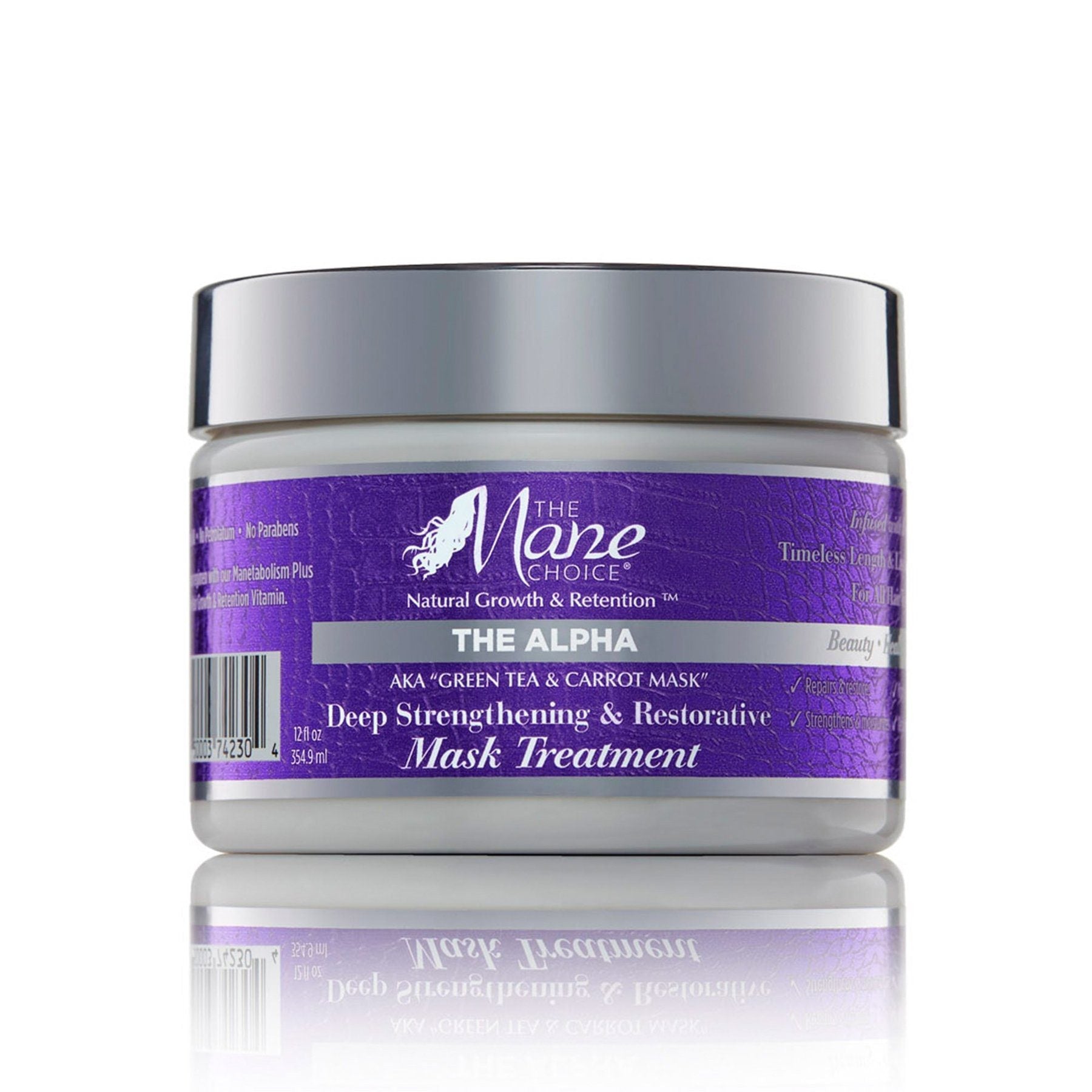 The Mane Choice The Alpha Green Tea & Carrot Strengthening & Restorative Treatment Mask 12oz