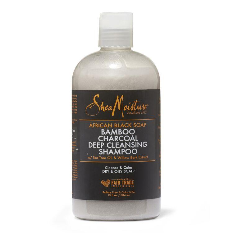 Shea Moisture African Black Soap Bamboo Charcoal Deep Cleansing Shampoo 13oz