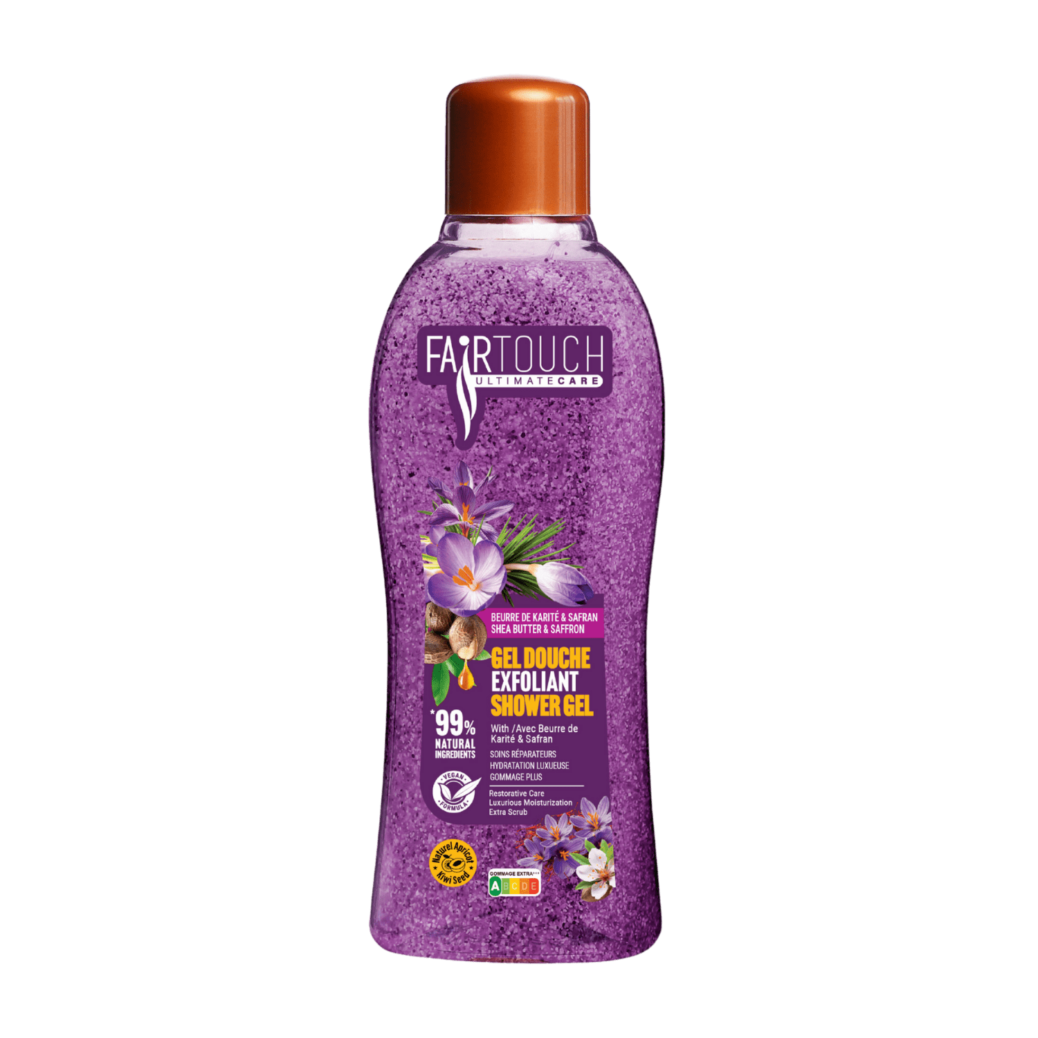 FairTouch Exfoliant Shower gel Shea Butter & Saffron 1L