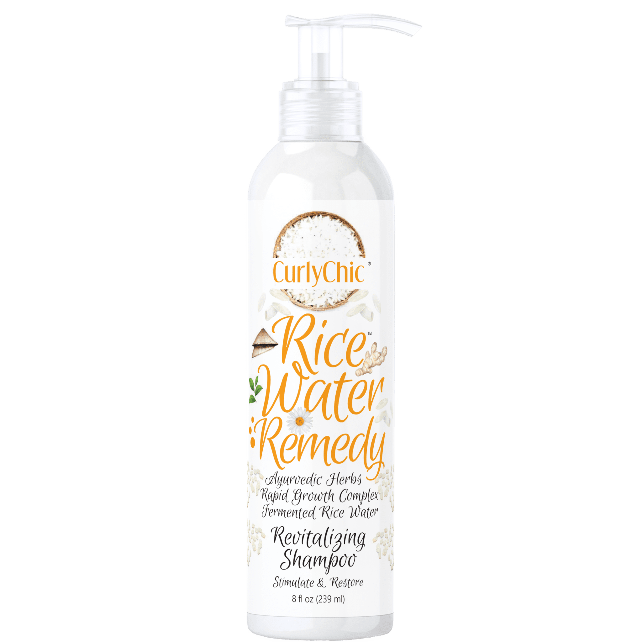 CurlyChic Rice Water Remedy Revitalizing Shampoo 8oz