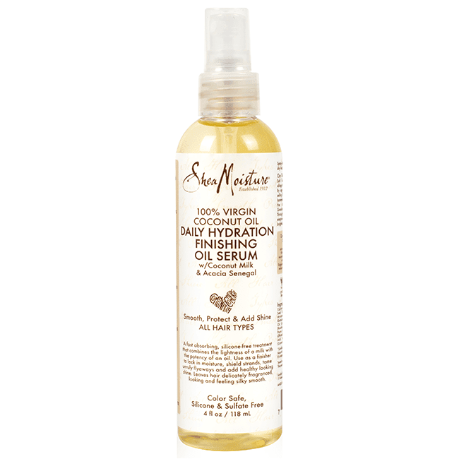 Shea Moisture 100% Virgin Coconut Oil Daily Hydration Finishing Oil Serum 4oz