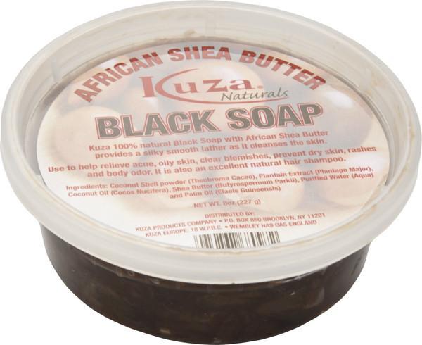 Kuza African Shea Butter Black Soap 8oz